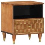 vidaXL Noptiere, 2 buc., 40x33x46 cm, lemn masiv de acacia vidaXL Noptiere, 2 buc., 40x33x46 cm, lemn masiv de acacia