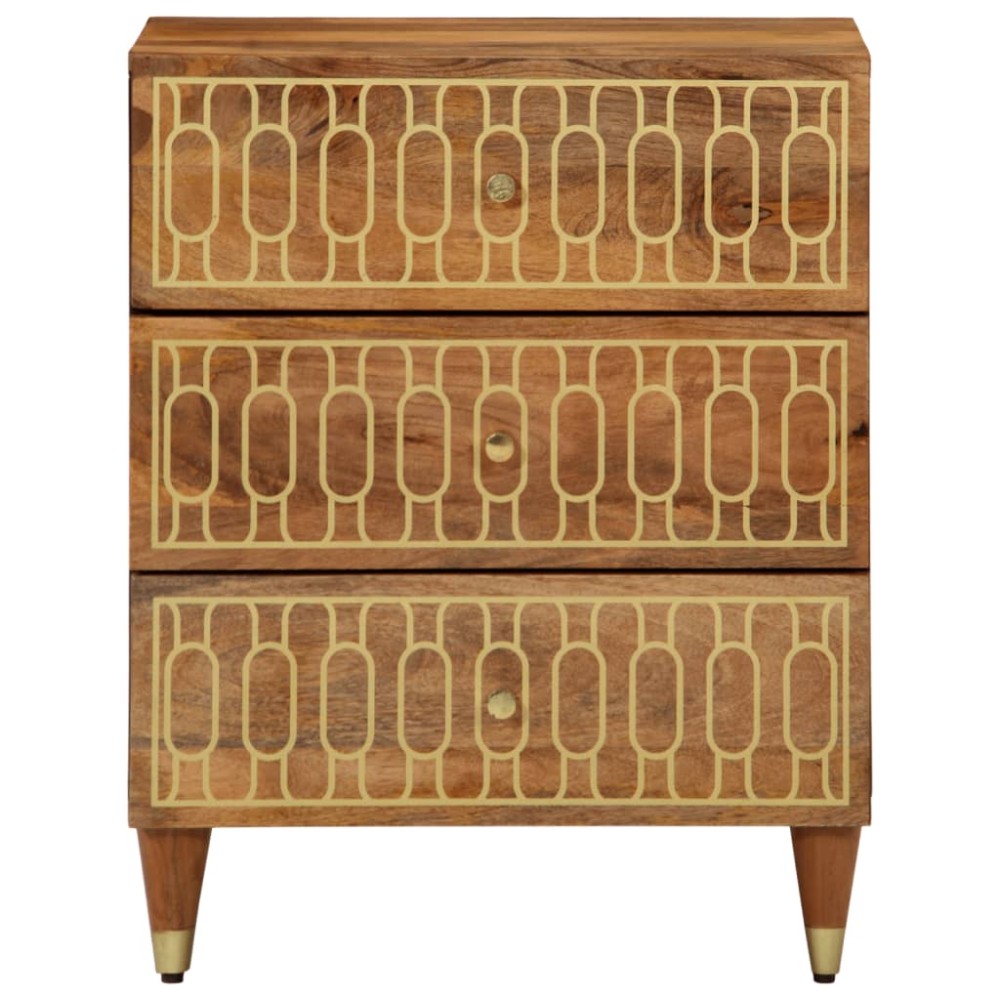 vidaXL Noptieră, 50x33x62 cm, lemn masiv de mango