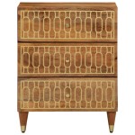 vidaXL Noptieră, 50x33x62 cm, lemn masiv de mango