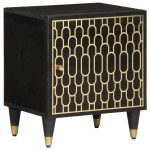 vidaXL Noptiere, 2 buc., 40x33x46 cm, lemn masiv de acacia