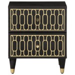 vidaXL Noptiere, 2 buc., 40x33x46 cm, lemn masiv de acacia