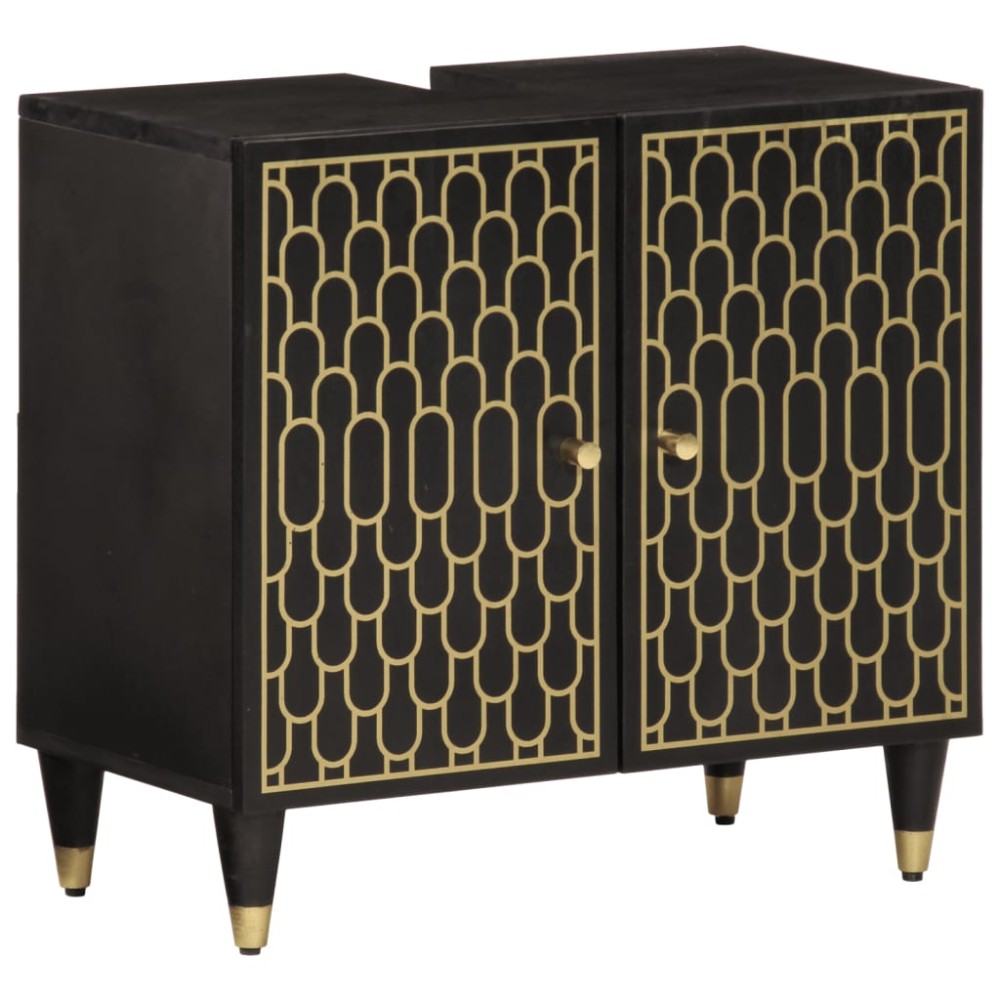 vidaXL Dulap pentru chiuveta de baie, 62x33x58 cm, lemn masiv de mango