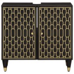 vidaXL Dulap pentru chiuveta de baie, 62x33x58 cm, lemn masiv de mango