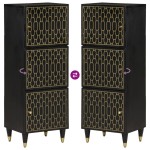 vidaXL Dulap înalt, 40x33x110 cm, lemn masiv de mango