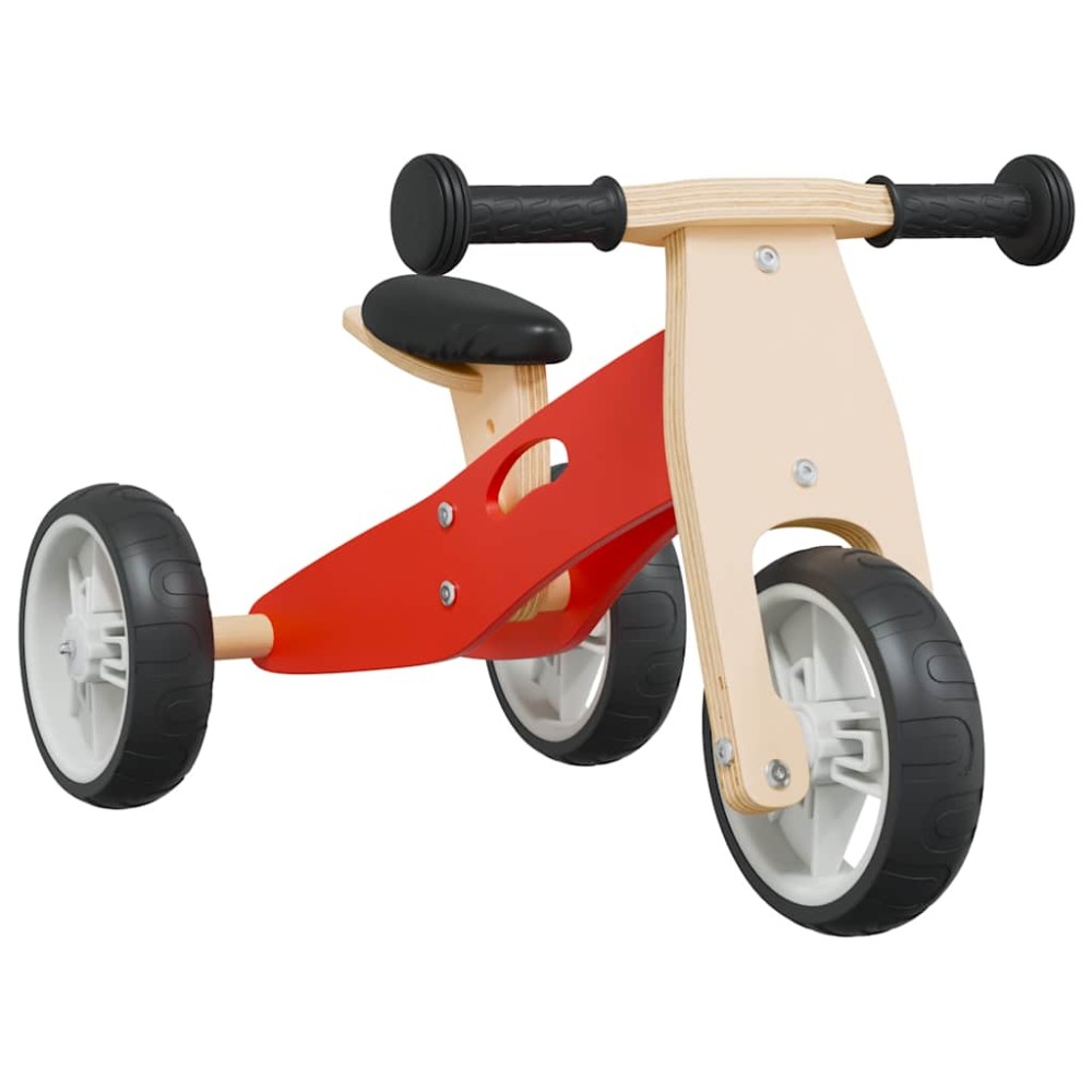 vidaXL Bicicletă de echilibru pentru copii 2 în 1, roșu