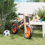 vidaXL Bicicletă de echilibru pentru copii, imprimeu și portocaliu vidaXL Bicicletă de echilibru pentru copii, imprimeu și portocaliu