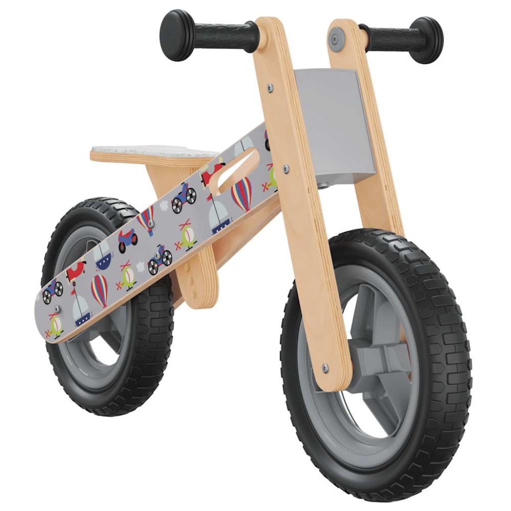 vidaXL Bicicletă de echilibru pentru copii, imprimeu și Gri