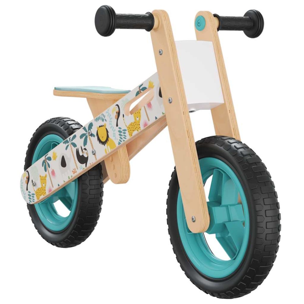 vidaXL Bicicletă de echilibru pentru copii, imprimeu și albastru