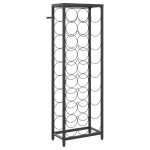 vidaXL Suport sticle vin 27 de sticle, negru 34x18x100 cm fier forjat vidaXL Suport sticle vin 27 de sticle, negru 34x18x100 cm fier forjat