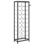 vidaXL Suport sticle vin 27 de sticle, negru 34x18x100 cm fier forjat vidaXL Suport sticle vin 27 de sticle, negru 34x18x100 cm fier forjat