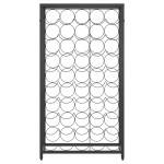 vidaXL Suport sticle vin, 45 de sticle negru 54x18x100 cm fier forjat