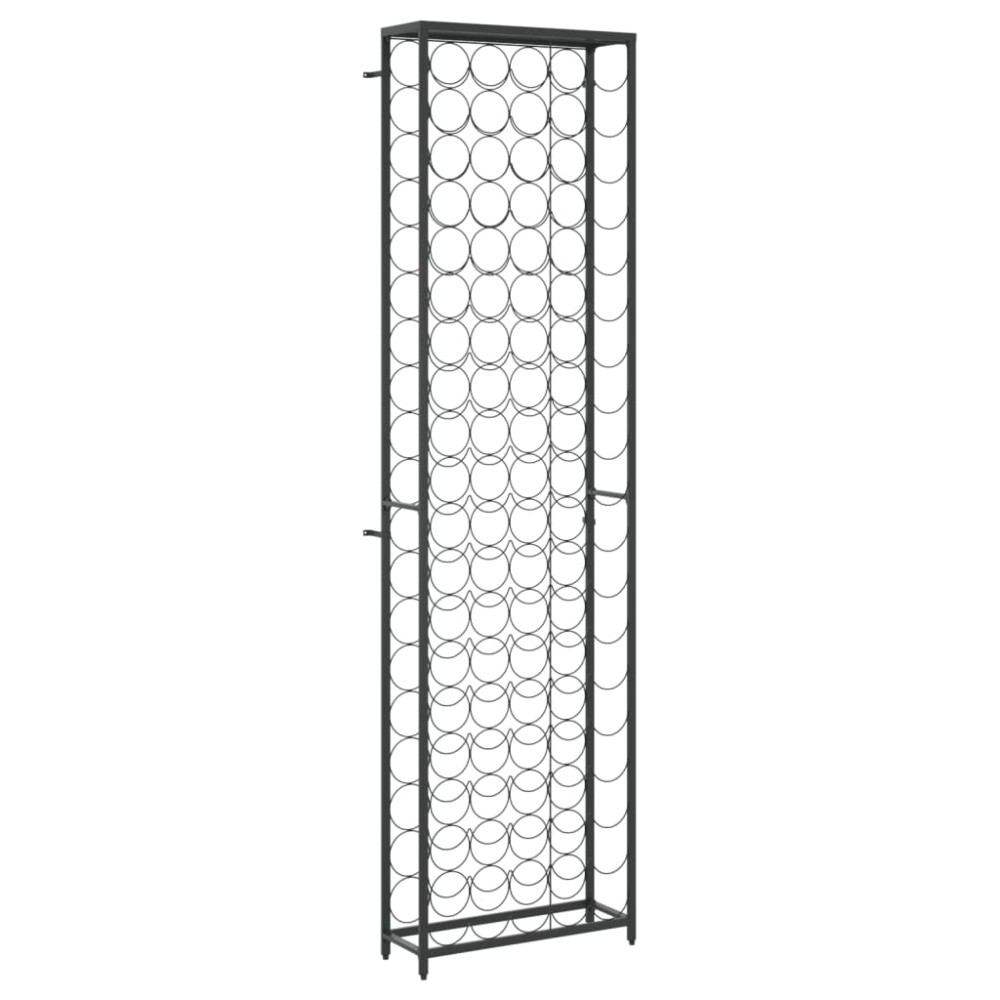 vidaXL Suport sticle vin, 95 de sticle negru 54x18x200 cm fier forjat