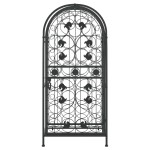 vidaXL Suport sticle vin 33 de sticle, negru 45x36x100 cm fier forjat vidaXL Suport sticle vin 33 de sticle, negru 45x36x100 cm fier forjat