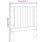 vidaXL Tăblie de pat, 90x104 cm, lemn masiv de pin