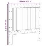 vidaXL Tăblie de pat, 100x104 cm, lemn masiv de pin