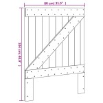 vidaXL Tăblie de pat, 80x104 cm, lemn masiv de pin