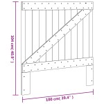 vidaXL Tăblie de pat, 100x104 cm, lemn masiv de pin