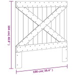 vidaXL Tăblie de pat, 100x104 cm, lemn masiv de pin