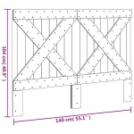 vidaXL Tăblie de pat, 140x104 cm, lemn masiv de pin