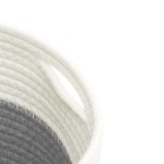 vidaXL Coșuri de depozitare 2 buc. gri și alb Ø24x18 cm bumbac