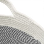 vidaXL Coș de depozitare, gri și alb, Ø40x25 cm, bumbac vidaXL Coș de depozitare, gri și alb, Ø40x25 cm, bumbac