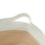 vidaXL Coș de depozitare, bej și alb, Ø40x25 cm, bumbac vidaXL Coș de depozitare, bej și alb, Ø40x25 cm, bumbac