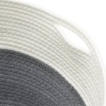 vidaXL Coș de depozitare, gri și alb, Ø40x35 cm, bumbac vidaXL Coș de depozitare, gri și alb, Ø40x35 cm, bumbac