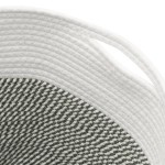 vidaXL Coș de depozitare, gri și alb, Ø40x35 cm, bumbac vidaXL Coș de depozitare, gri și alb, Ø40x35 cm, bumbac
