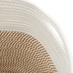 vidaXL Coș de depozitare, maro și alb, Ø40x35 cm, bumbac vidaXL Coș de depozitare, maro și alb, Ø40x35 cm, bumbac