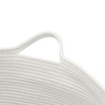 vidaXL Coș de rufe, gri și alb, Ø55x36 cm, bumbac vidaXL Coș de rufe, gri și alb, Ø55x36 cm, bumbac