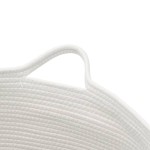 vidaXL Coș de rufe, gri și alb, Ø55x36 cm, bumbac vidaXL Coș de rufe, gri și alb, Ø55x36 cm, bumbac