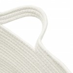 vidaXL Coș de rufe, maro și alb, Ø60x36 cm, bumbac vidaXL Coș de rufe, maro și alb, Ø60x36 cm, bumbac