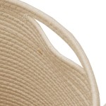 vidaXL Coș de depozitare cu capac, negru și bej, Ø37x50 cm bumbac