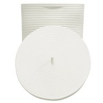 vidaXL Coș de depozitare cu capac, maro și alb, Ø37x50 cm bumbac