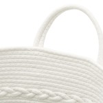 vidaXL Coș de depozitare, maro și alb, Ø43x38 cm, bumbac vidaXL Coș de depozitare, maro și alb, Ø43x38 cm, bumbac