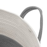 vidaXL Coș de depozitare, gri și alb, Ø51x33 cm, bumbac vidaXL Coș de depozitare, gri și alb, Ø51x33 cm, bumbac