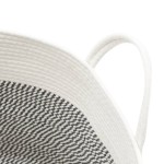 vidaXL Coș de depozitare, gri și alb, Ø51x33 cm, bumbac vidaXL Coș de depozitare, gri și alb, Ø51x33 cm, bumbac