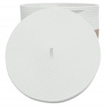 vidaXL Coș de depozitare cu capac, maro și alb, Ø40x35 cm bumbac