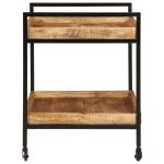 vidaXL Cărucior de bucătărie 80x55x70 cm lemn masiv de mango brut vidaXL Cărucior de bucătărie 80x55x70 cm lemn masiv de mango brut