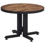vidaXL Măsuță de cafea rotundă, Ø55x40 cm, lemn masiv de tec reciclat