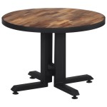 vidaXL Măsuță de cafea rotundă, Ø55x40 cm, lemn masiv de tec reciclat