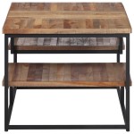 vidaXL Măsuță de cafea, 90x50x39 cm, lemn masiv de tec reciclat vidaXL Măsuță de cafea, 90x50x39 cm, lemn masiv de tec reciclat