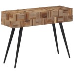vidaXL Masă consolă, 110x34x80 cm, lemn masiv de tec reciclat