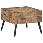 vidaXL Măsuță de cafea, gri, 55x55x40 cm, lemn masiv de tec reciclat vidaXL Măsuță de cafea, gri, 55x55x40 cm, lemn masiv de tec reciclat