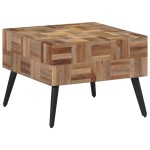 vidaXL Măsuță de cafea, gri, 55x55x40 cm, lemn masiv de tec reciclat vidaXL Măsuță de cafea, gri, 55x55x40 cm, lemn masiv de tec reciclat