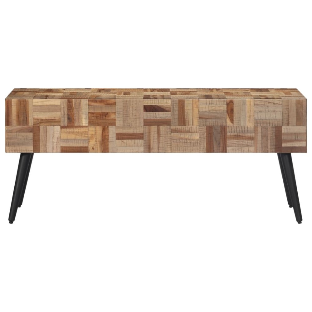 vidaXL Bancă, 110x35x45 cm, lemn masiv de tec reciclat