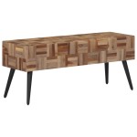 vidaXL Bancă, 110x35x45 cm, lemn masiv de tec reciclat vidaXL Bancă, 110x35x45 cm, lemn masiv de tec reciclat