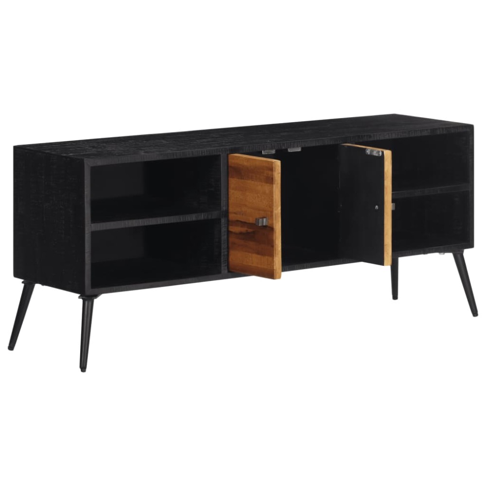 vidaXL Comodă TV, 112x31x45 cm, lemn masiv de tec reciclat