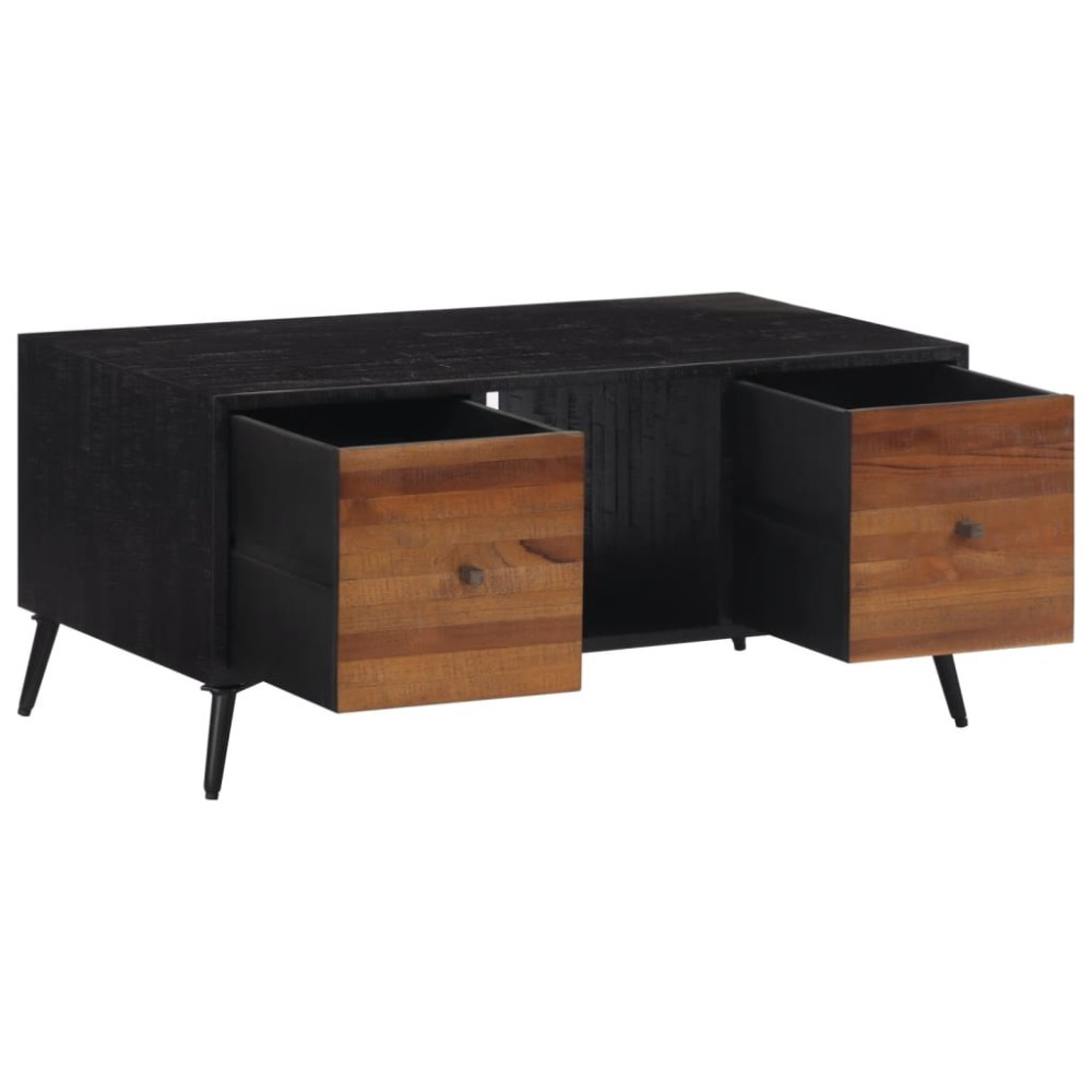 vidaXL Măsuță de cafea, 90x50x41 cm, lemn masiv de tec reciclat