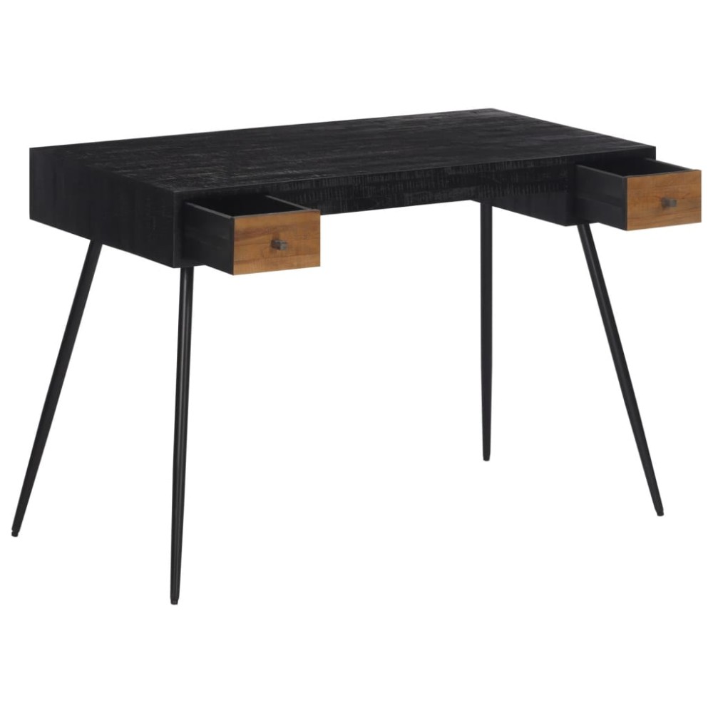 vidaXL Birou, 117x56,5x75 cm, lemn masiv de tec reciclat